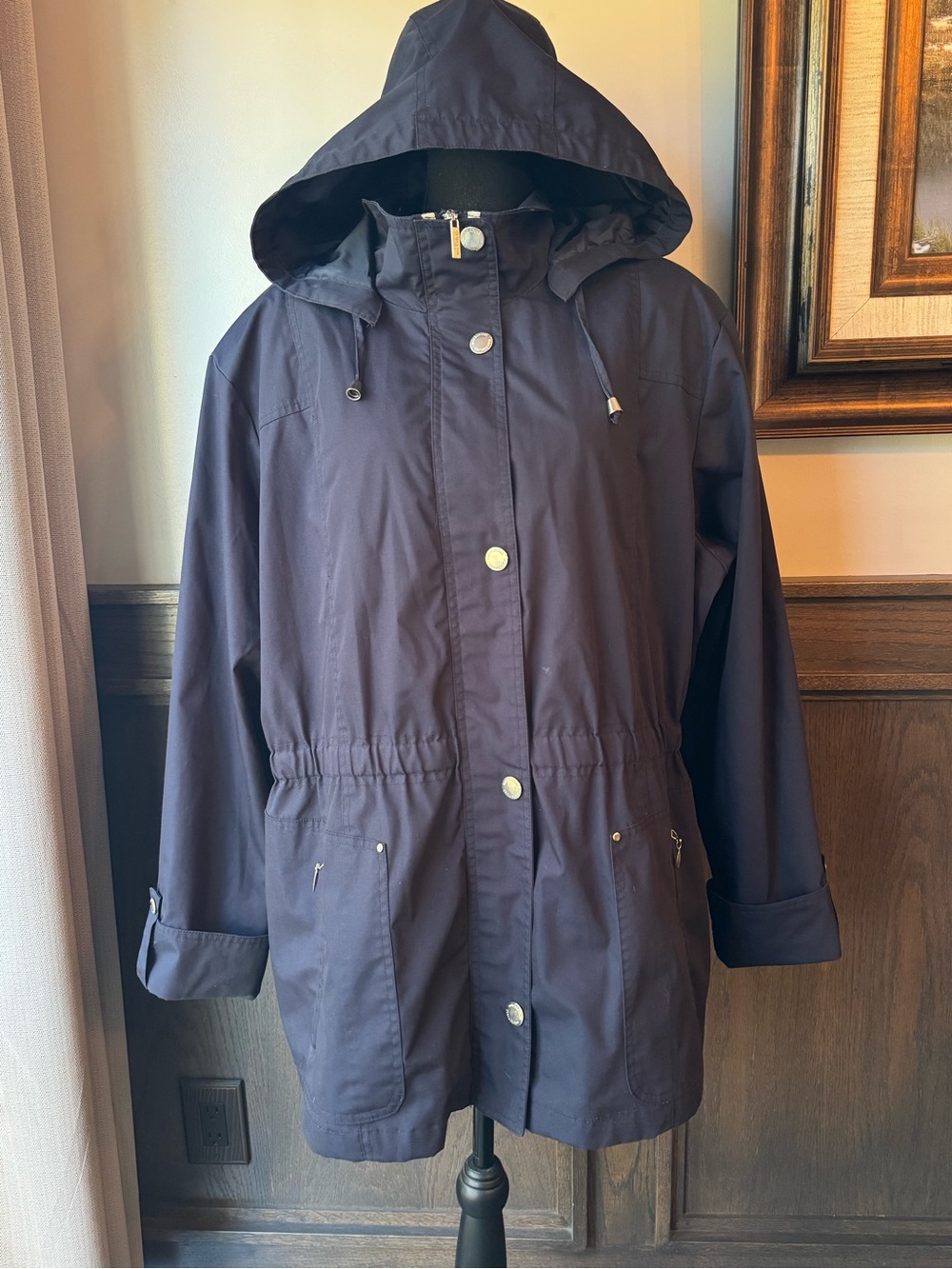 Mackintosh New England Hooded Utility Jacket - Navy 2X - Picture 1 of 11